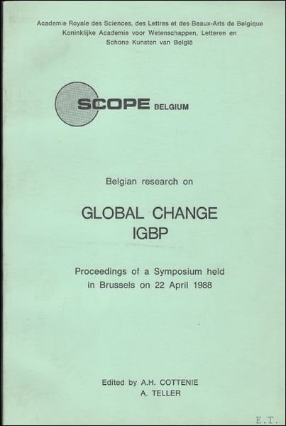 Belgian research on Global Change IGBP: Proceedings of a Symposium …
