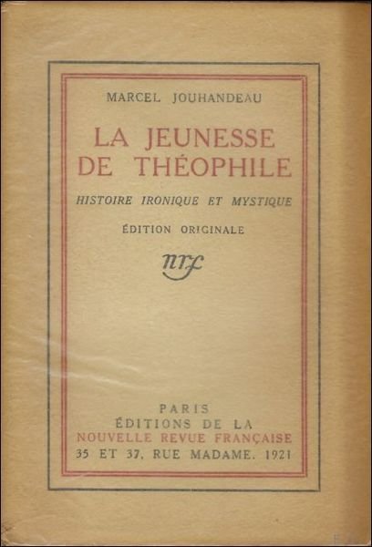 Jeunesse De Theophile. Histoire Ironique et Mystique.