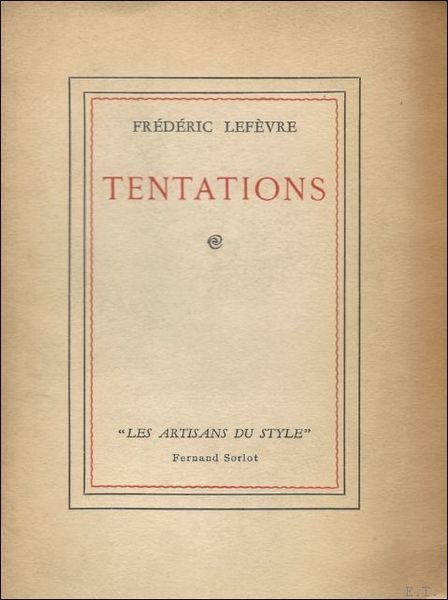 TENTATIONS. LEFEVRE Fr d ric.