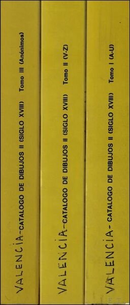 Catalogo De Dibujos II (Siglo XVIII). 3 Tomos