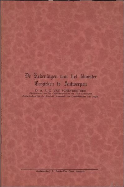 rekeningen van het klooster Terzieken te Antwerpen