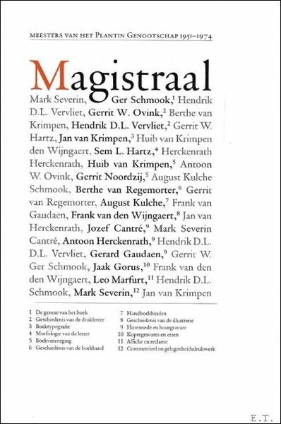 Magistraal! : Meesters van het Plantin Genootschap 1951-1974