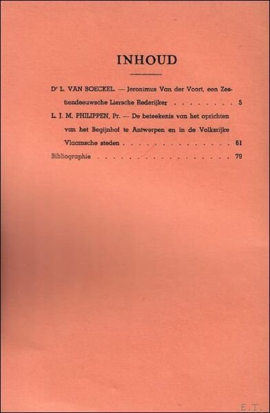 TIJDSCHRIFT VOOR GESCHIEDENIS EN FOLKLORE. 6e jaargang - 1e -2e …