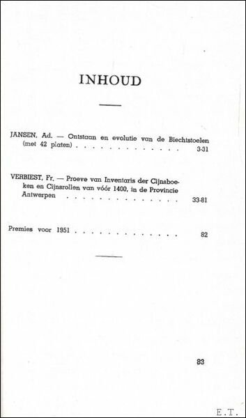 TIJDSCHRIFT VOOR GESCHIEDENIS EN FOLKLORE. 14e jaargang - 83 blz