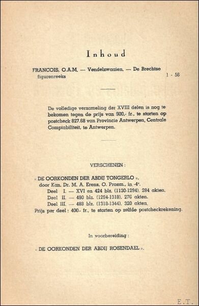 TIJDSCHRIFT VOOR GESCHIEDENIS EN FOLKLORE. 18e jaargang 56 blz afl … | Immagine principale