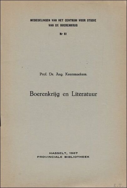 Boerenkrijg en literatuur. | Immagine principale