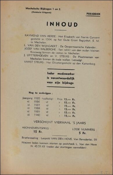 Mechelsche bijdragen. Jaargang Nr 4 Het Elisabeth van Nerim Convent