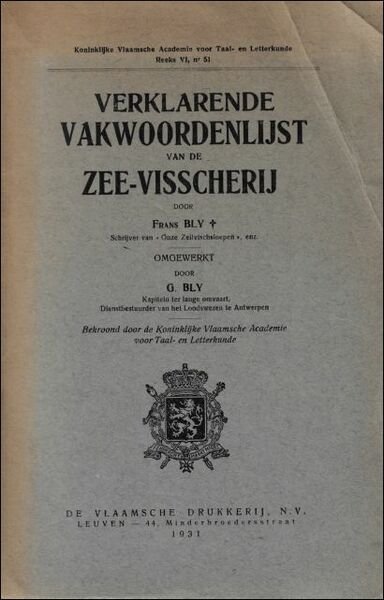 Verklarende vakwoordenlijst van de zee-visscherij
