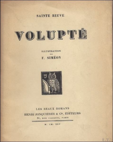 VOLUPTE. ( illustrations de Simeon/ numerote)