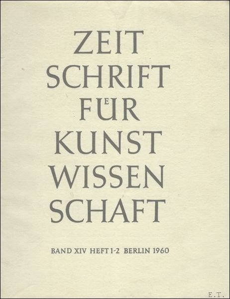 ZEITSCHRIFT DES DEUTSCHEN VEREINS FUR KUNSTWISSENSCHAFT.