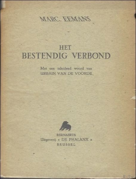 bestendig verbond, MET OPDRACHT / GESIGNEERD