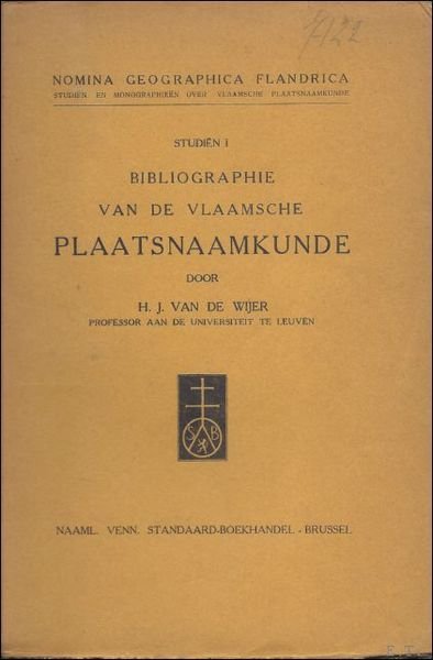 BIBLIOGRAPHIE VAN DE VLAAMSCHE PLAATSNAAMKUNDE.