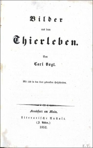 BILDER AUS DEM THIERLEBEN.