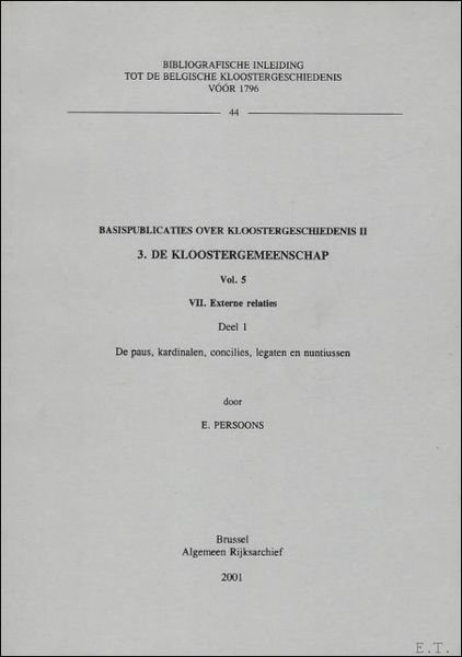 BASISPUBLICATIES OVER KLOOSTERGESCHEIDENIS II. 3. DE KLOOSTERGEMEENSCHAP. | Immagine principale