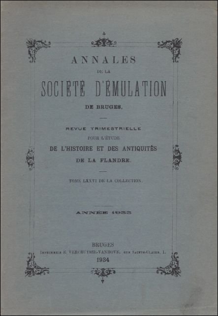 ANALES DE LA SOCIETE D'EMULATION DE BRUGES.