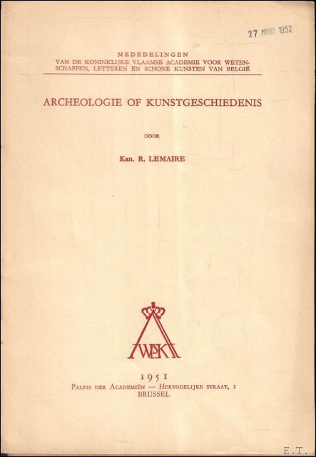 ARCHEOLOGIE OF KUNSTGESCHIEDENIS