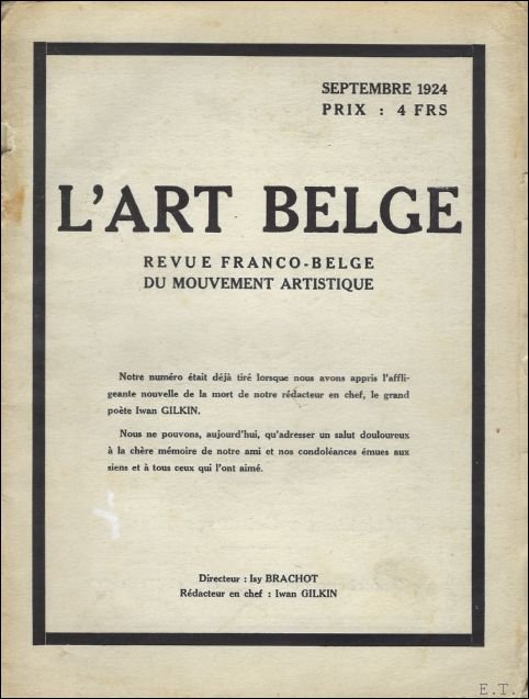 ART BELGE. REVUE FRANCO-BELGE DU MOUVEMENT ARTISTIQUE.
