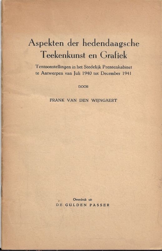 Aspekten der hedendaagsche Teekenkunst en Grafiek : tentoonstellingen in het …