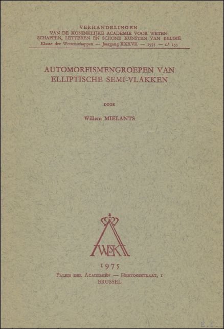 Automorfismengroepen van elliptische semi-vlakken.