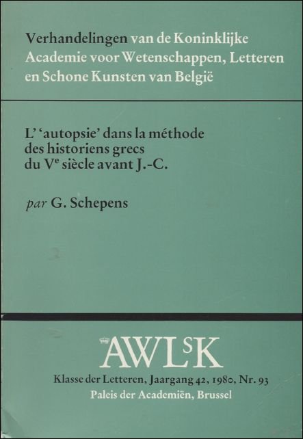 autopsie dans la methode des historiens Grecs du Ve siecle …