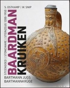Baardmankruiken. stoneware Steinzeug 1200-1950- (Bartmann Bellarmine jug, decorated stoneware bearded …