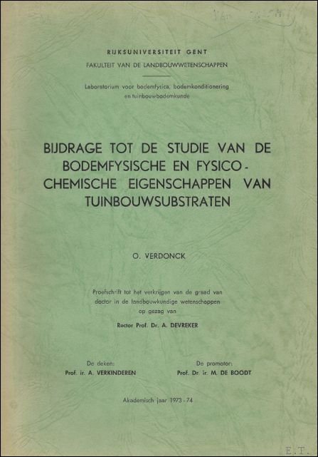 BIJDRAGE TOT DE STUDIE VAN DE BODEMFYSISCHE EN FYSICO - …