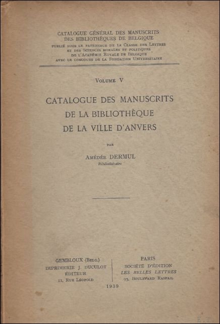 CATALOGUE DES MANUSCRITS DE LA BIBLIOTHEQUE DE LA VILLE D' …