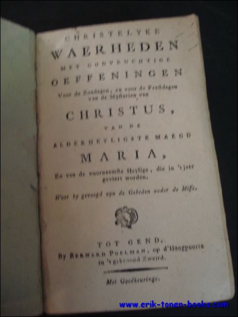 CHRISTELYKE WAERHEDEN MET GODVRUCHTIGE OEFENINGEN.