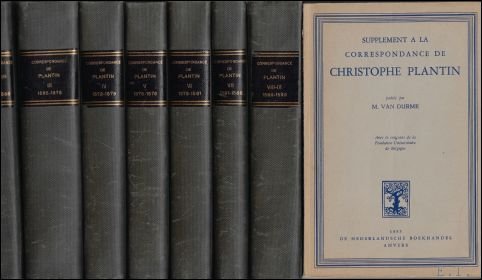 Correspondance de Christophe Plantin. 8 volumes ( off 9)