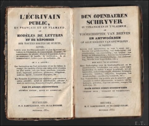 crivain public, en Fran ais et en Flamand/Den openbaeren schryver, … | Immagine principale