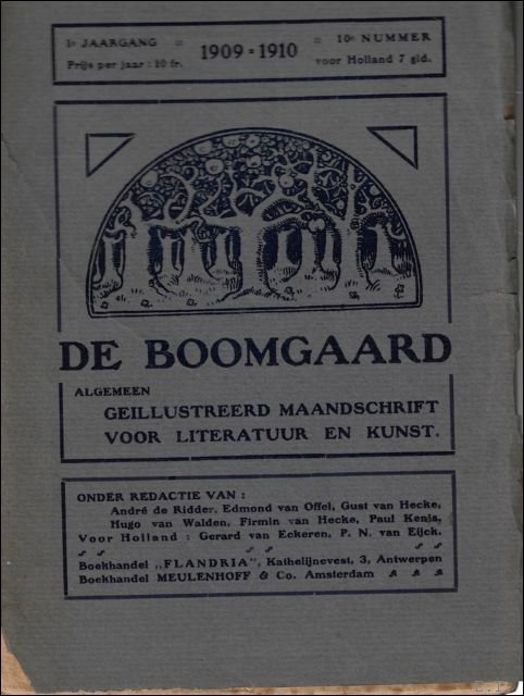 DE BOOMGAARD. 1909-1910 nummer 10- 1 ste jaargang n 10.