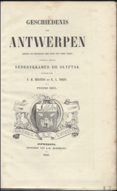DE GESCHIEDENIS VAN ANTWERPEN 8 delen compleet