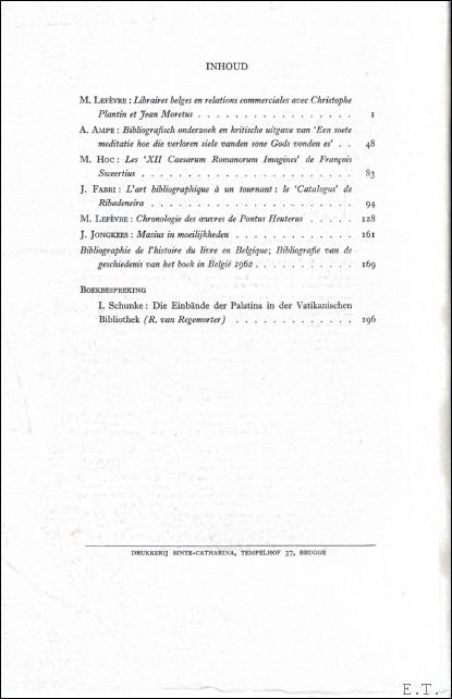 DE GULDEN PASSER, 41e jaargang, 1963, bulletin van de vereeniging …