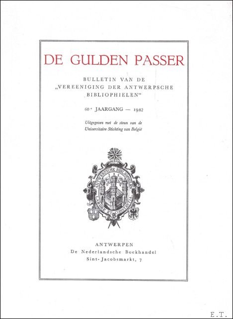 DE GULDEN PASSER, 60e jaargang, 1982 , bulletin van de …