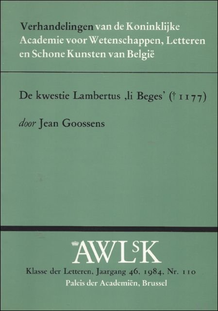 DE KWESTIE LAMBERTUS LI BEGES overleden 1177