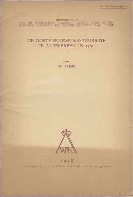 DE OOSTENRIJKSE RESTAURATIE TE ANTWERPEN IN 1791,