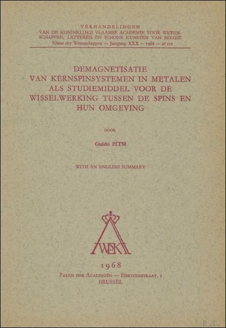 Demagnetisatie van kernspinsystemen in metalen als studiemiddel voor de wisselwerking …