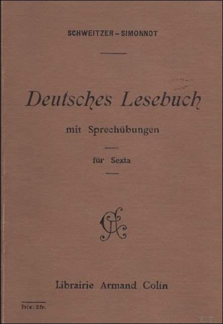 Deutsches Lesebuch mit Sprechubungen fur Sexta.