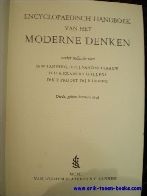 ENCYCLOPAEDISCH HANDBOEK VAN HET MODERNE DENKEN,