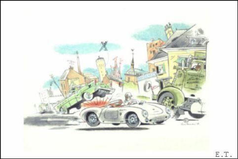 Ever Meulen, Porsche 550 Spyder * 70x90cm, drawing by Ever …