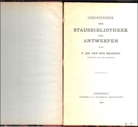 Geschiedenis der Stadsbibliotheek van Antwerpen