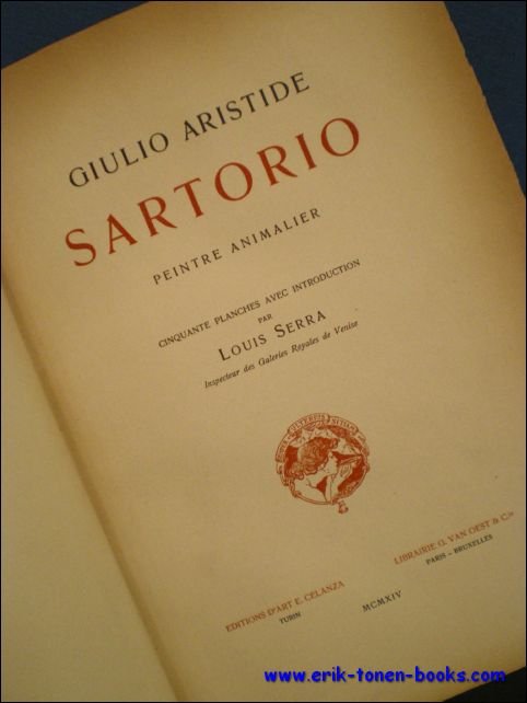 GIULIO ARISTIDE SARTORIO. PEINTRE ANIMALIER.