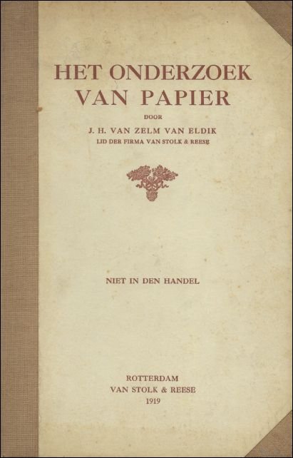 HET ONDERZOEK VAN PAPIER.