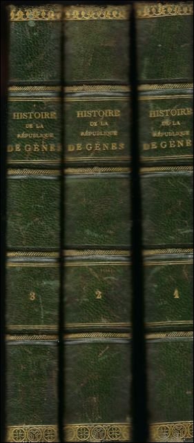 HISTOIRE DE LA REPUBLIQUE DE GENES. ( 3 volumes).