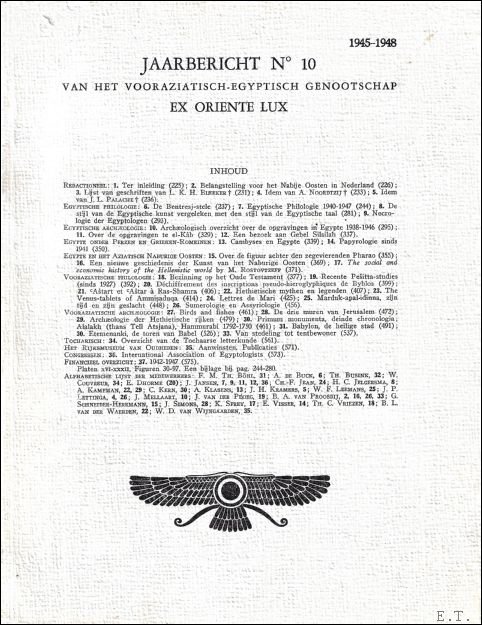 JAARBERICHT N? 10 VAN HET VOOR AZIATISCH-EGYPTISCH GENOOTSCHAP.