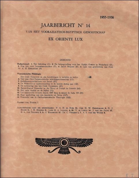 JAARBERICHT N? 14 VAN HET VOOR AZIATISCH-EGYPTISCH GENOOTSCHAP.