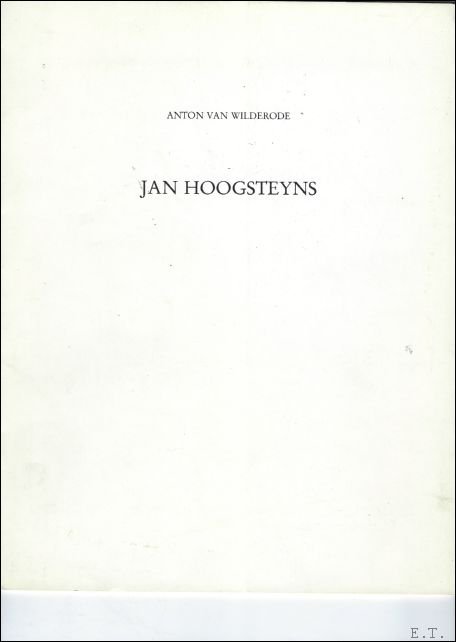 JAN HOOGSTEYNS.