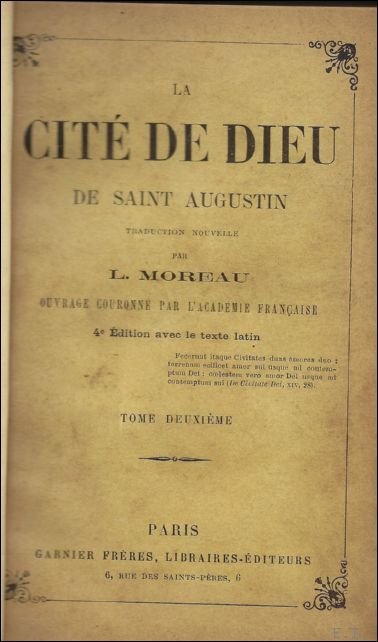 LA CITE DE DIEU DE SAINT AUGUSTIN. | Immagine Gallery 2