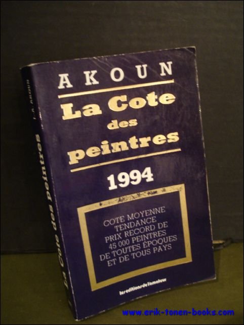 LA COTE DES PEINTRES 1994.