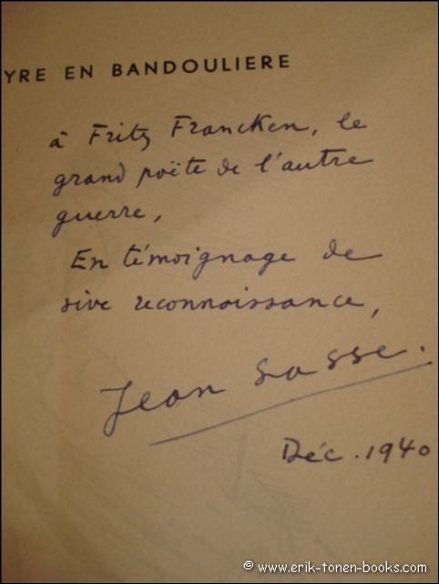LA LYRE EN BANDOULIERE. ** envoi et signe par l' …